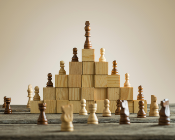 imagem de jogo de xadrez em formato de pódio - ranking jurídico