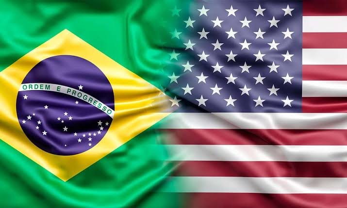 bandeiras brasil e estados unidos