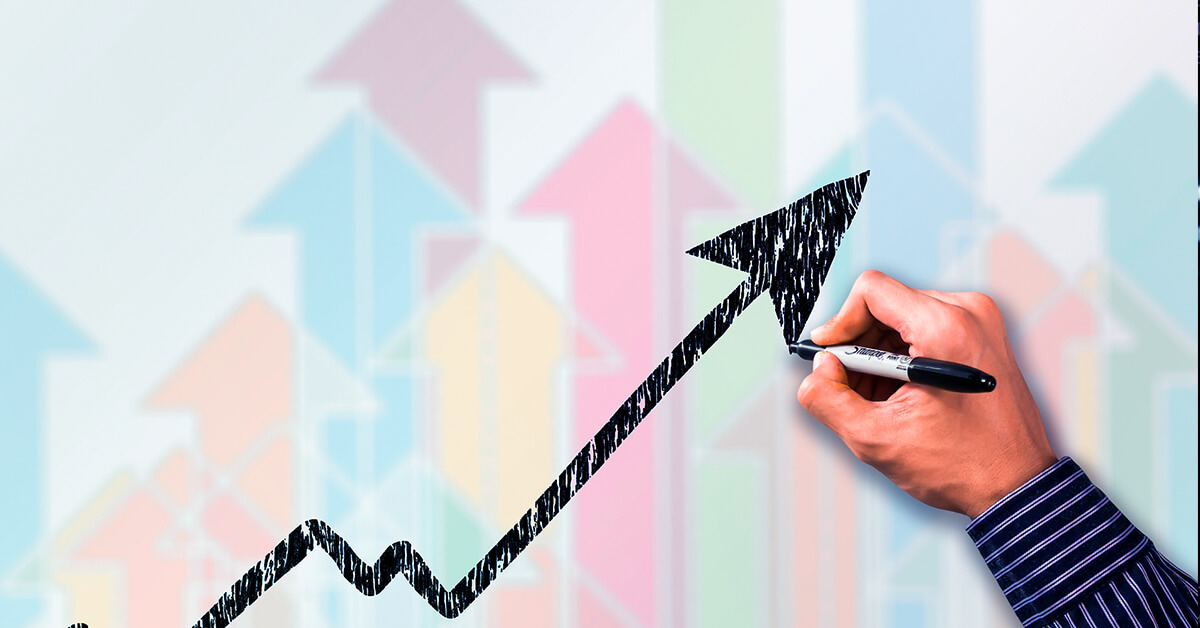 seta indicando crescimento na tradução automática